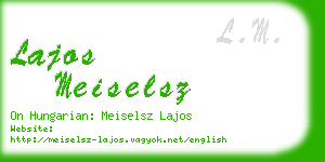 lajos meiselsz business card